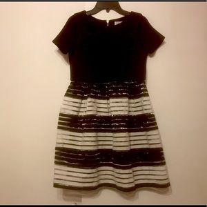 Blush by Us Angels girls black & white party dress